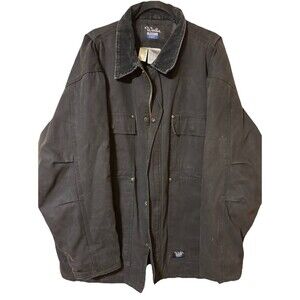 Walls Blizzard Pruf Jacket Black Size 2XL 50-52 Pockets Zip Snap Insulated Lined
